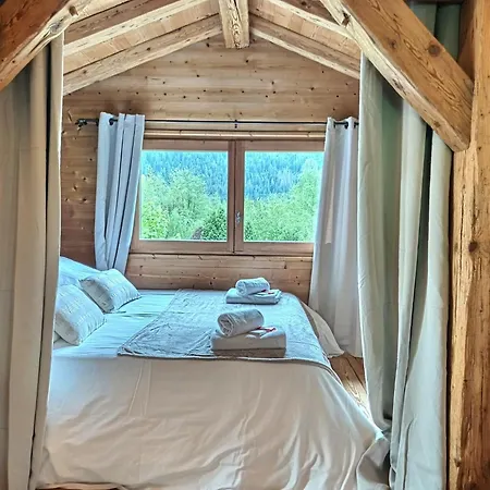 シャレー Spacieux A Pour 9 - Vue Panoramique Mont-blanc, Jacuzzi, Jardin & Parking *